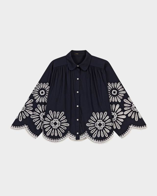 Cuba Flower Embroidered Shirt